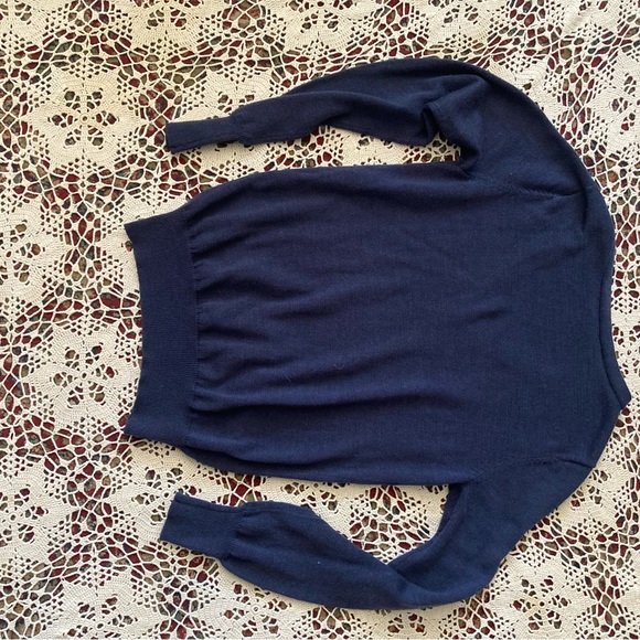Ann Taylor Deep Blue V-Neck Sweater - Picture 5 of 5